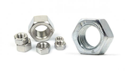 M10x1mm White Zinc Finish Hex Nut, 10HN100W (Pack of 1000)